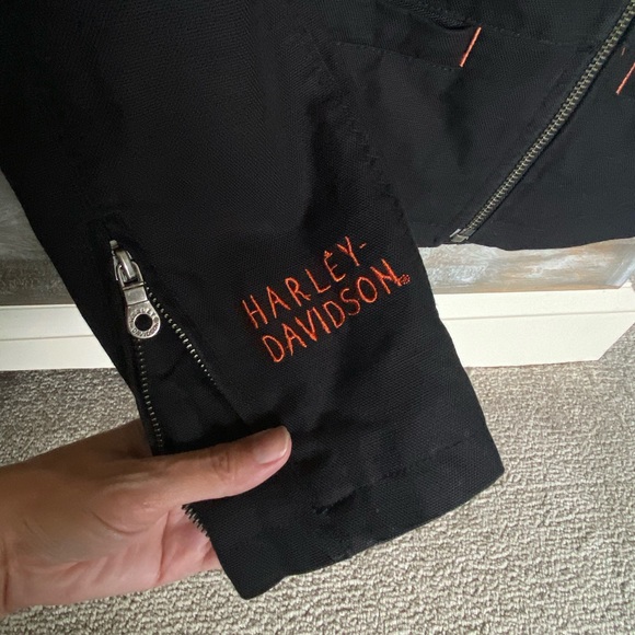 Harley Davidson Asymmetrical Zip Black Jacket - Picture 6 of 12